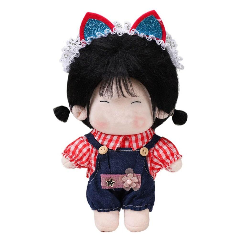 

Многоцветный миниатюрный костюм-платье 20 см набор рубашки и подтяжек подарок одежда для куклы хлопковая мягкая кукла 1