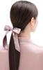 Silk Hair Stylish Hair Adult Hair Cocosilk Silk Hair Tie Ash [COCOSILK] Tie, Ribbon, Scrunchie, Non-Staining, 100% Silk, Tie, Accessory, (Medium