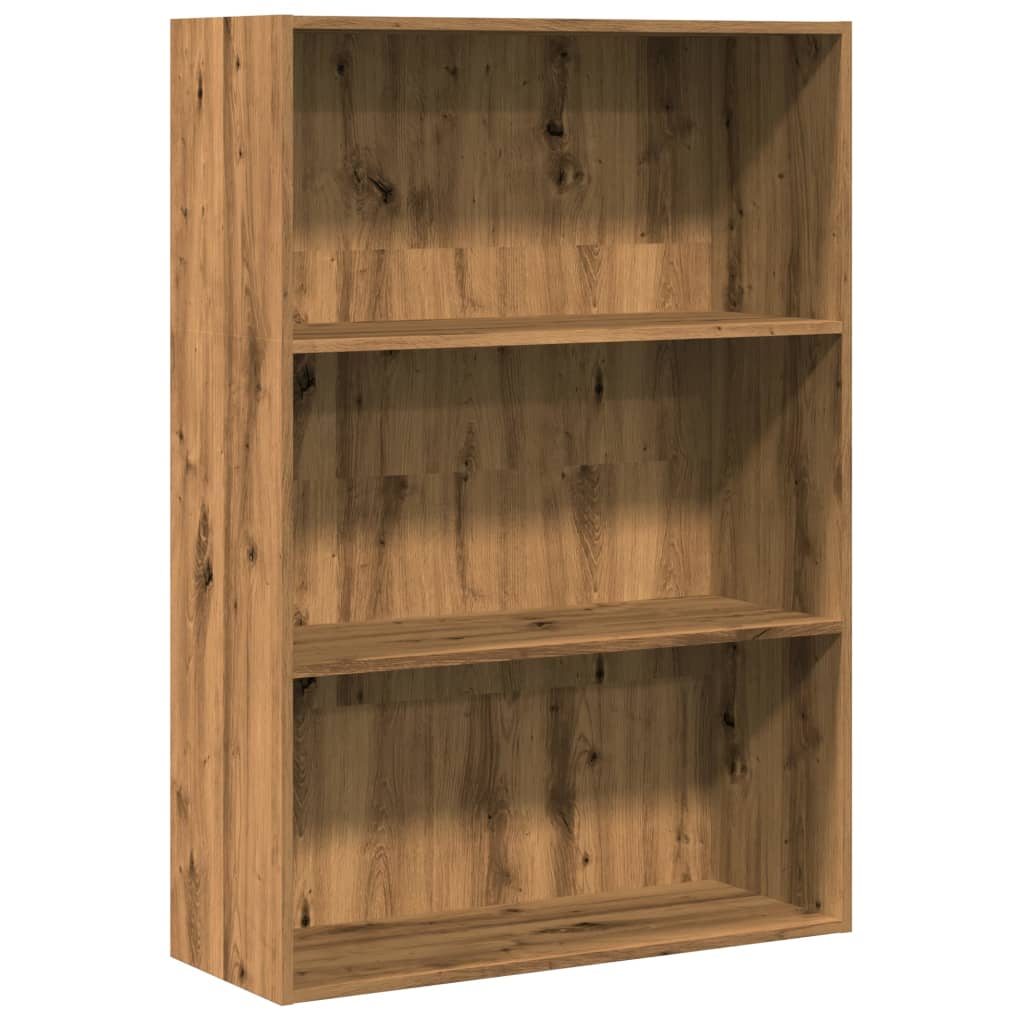 Artisan Oak Bookshelf 31.5 x 11.8 x 44.9 in (80 x 30 x 114 cm) Particleboard