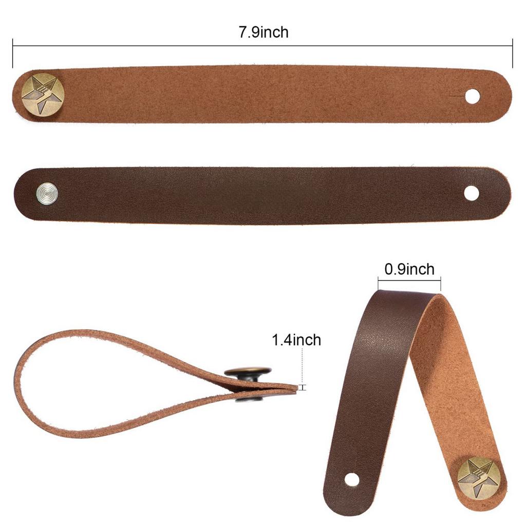 Miwaye Guitar Neck Strap Guitar Leather Strap Holder Button Safe Lock For Ukulele Bass Acoustic Guitar Accessories