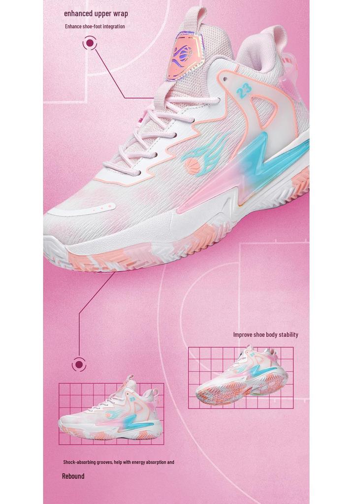 881 Unisex Low-Top Basketball Shoes - Spring/Summer/Autumn Anti-Slip Mesh, Trendy Dazzling Colors (Yuan Yang)