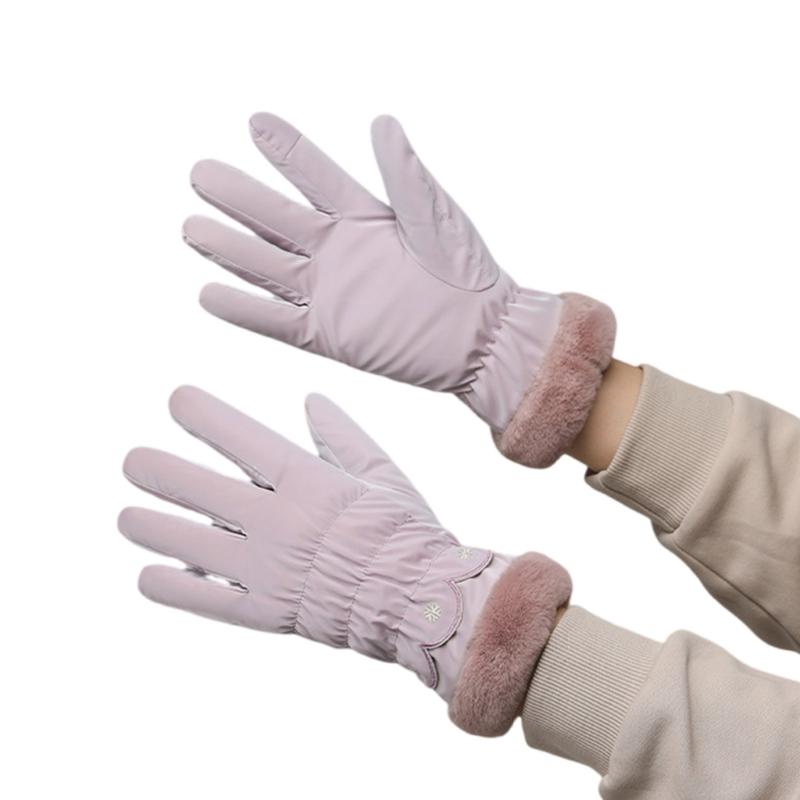 Women Warm Thickened Gloves for Bike Ridings Hiking Ski Gloves Winter Skiing Thermals Gloves Touchscreens Winter Glove