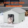 Heated Cat House Foldable Kitty Shelter with Heated Pad Green Middle