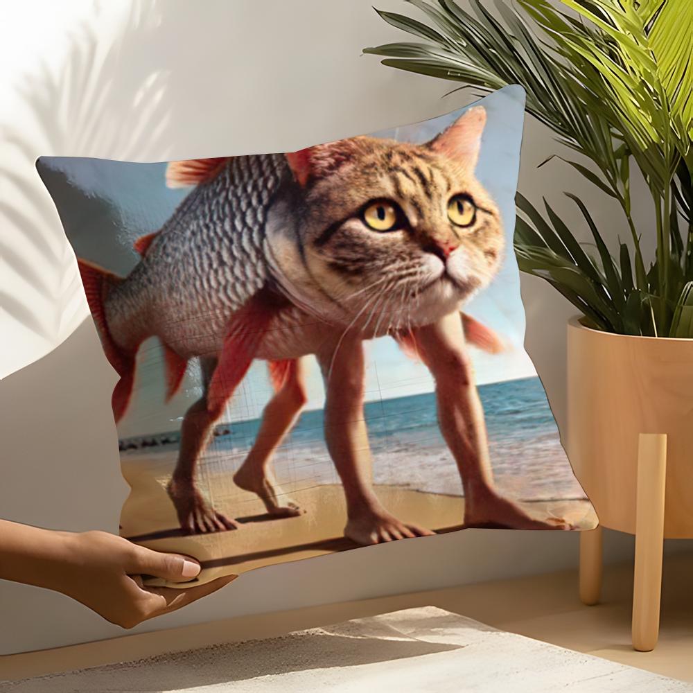 ITALlAN Brainrot Creative animal Pillow Case Home Living Room Decoration Linen Pillow Cases Cushion Cover