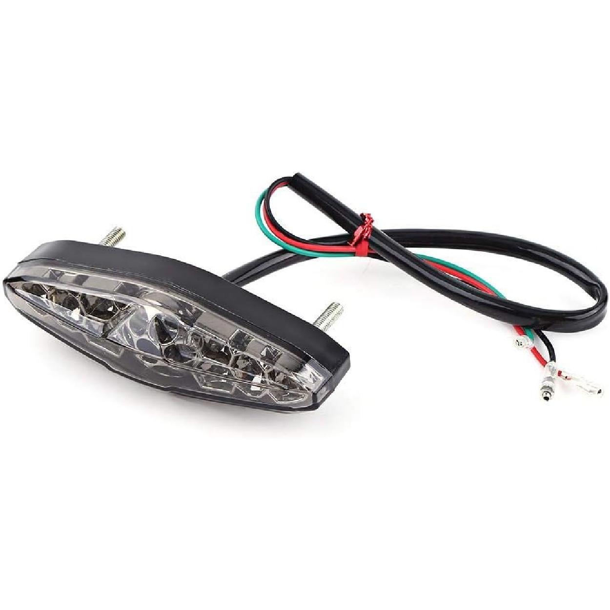 Brake Tail Light, 12V 15 LED Universal Motorcycle Brake Stop Running Tail Light Rear Light for ATV Dirt Bike(A)