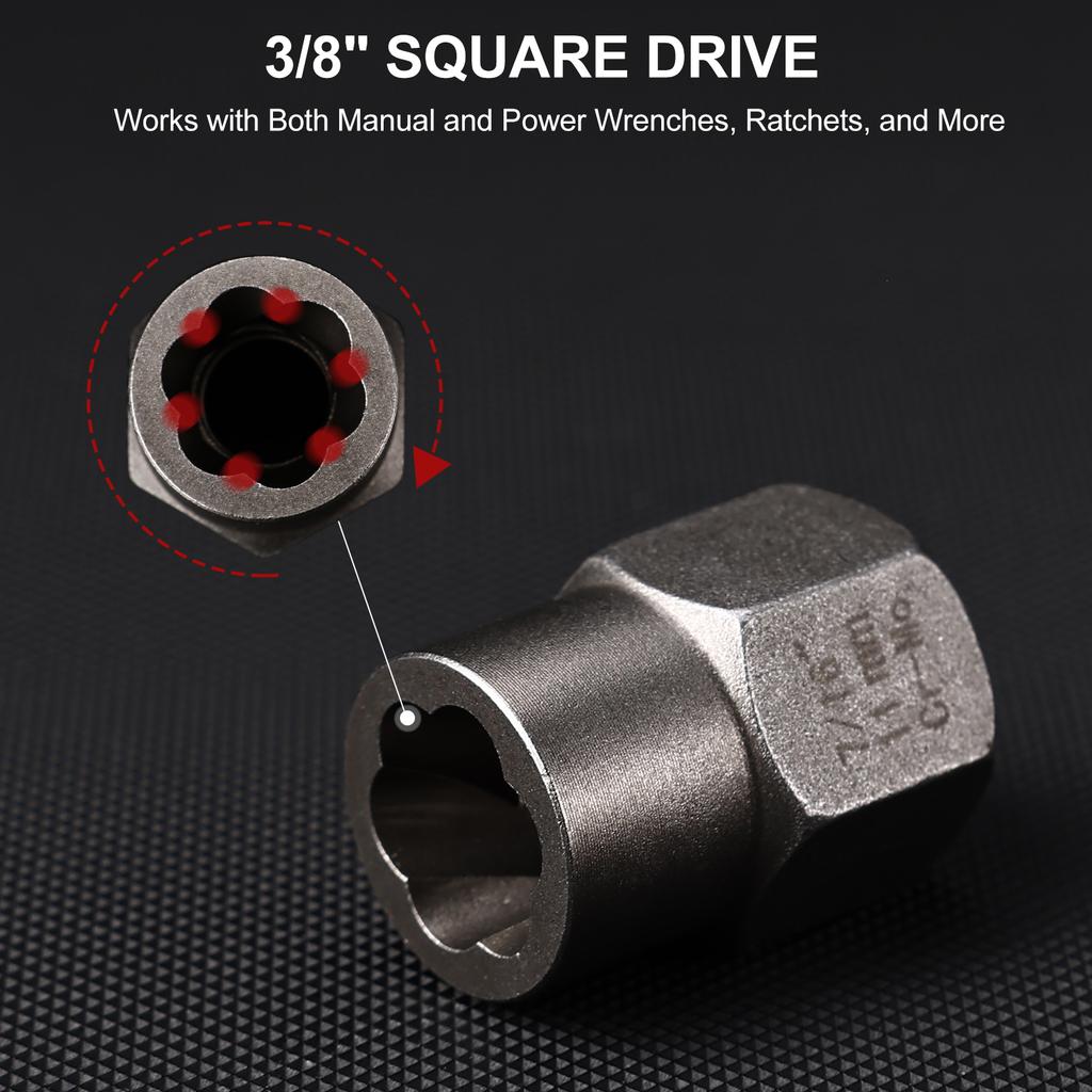 14 piece bolt and nut extractor kit bolt lug nut extractor sleeve tool kit with hexagonal adapter