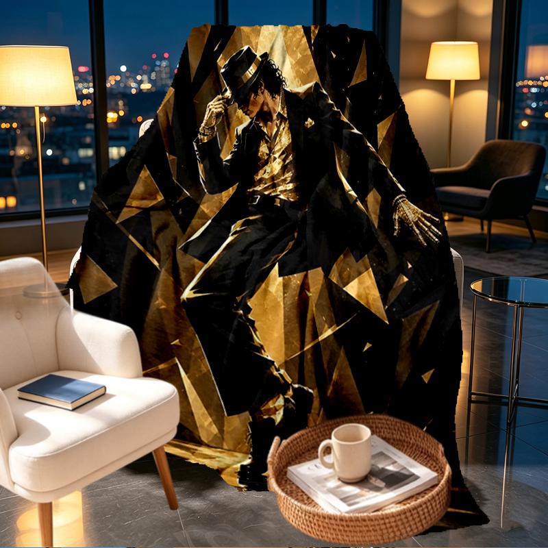 Coperta Stampata Michael Jackson - Morbida e Confortevole, per Camera da Letto, Viaggio, Divano, Decorazione Casa - Regalo di Compleanno Natale per Amico