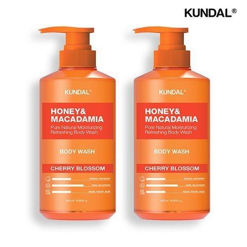 [KUNDAL] Honey & Macadamia Pure Body Wash 500ml x 2 Cherry Blossom_631515