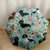 Dachshunds And Floral Delight Automatic Umbrella Folding Umbrella with 8 Ribs Lightweight for Women/Men Fashion Lovers Best for Christmas
