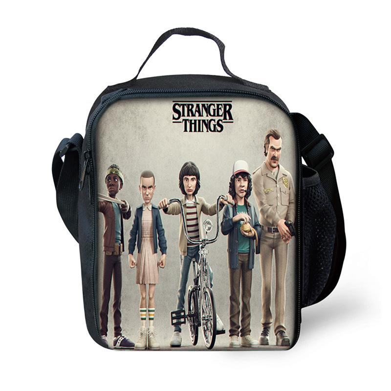 Stranger Things 4 Stranger Things Cartoon Shoulder Lunch Bag Outdoor Picnic Bag