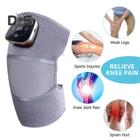 Beheiztes Kniemassagegerät mit 5 Heizmodi, 3 Massagemodi, Digitalanzeige, wiederaufladbares kabelloses Kniemassagegerät