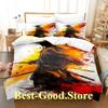 COOL Samurai Cat Bedding Set Duvet Cover Full Queen King Size Pillowcase Bed Printed Bed Set Aldult Kid Bedroom Single Twin