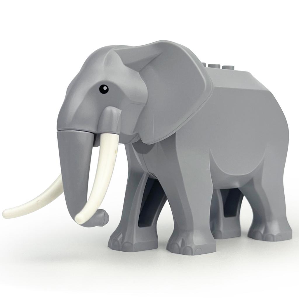 Zoo Animals Building Blocks Set: Elephant, Camel, Deer, Giraffe, Gorilla, Horse, Tiger - Mini Action Figure Bricks Toy