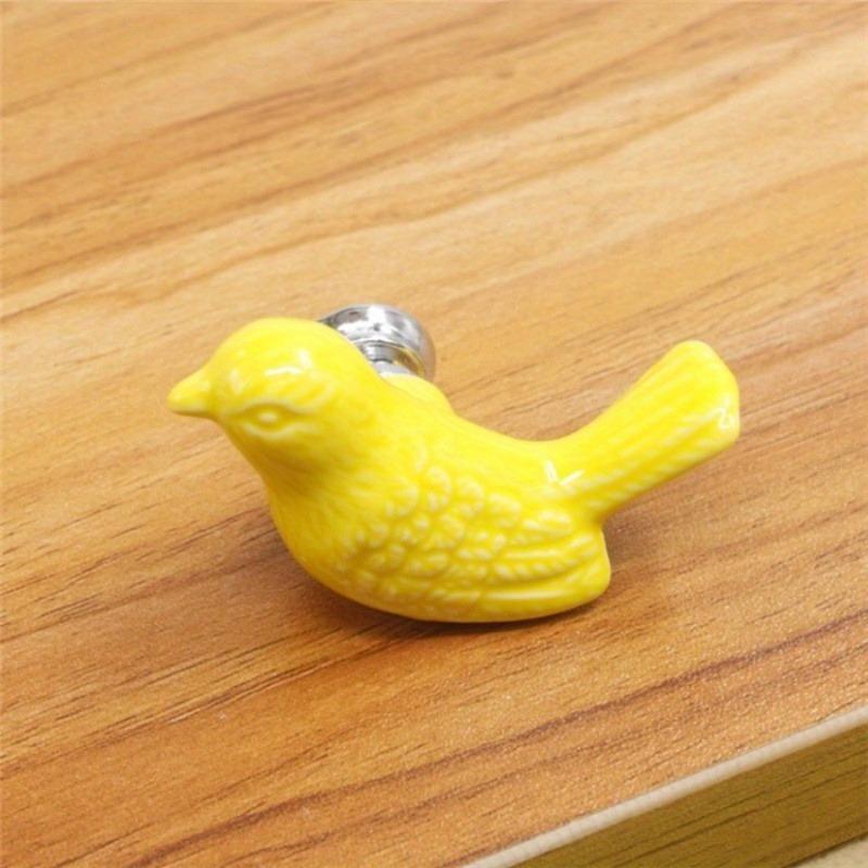 1 Pièce Poignées en Céramique Forme d'Oiseau Mignon pour Meubles Couleurs Variées Boutons de Meuble Décoration de Maison Poignée pour Chambre d'Enfant Boutons pour Enfants