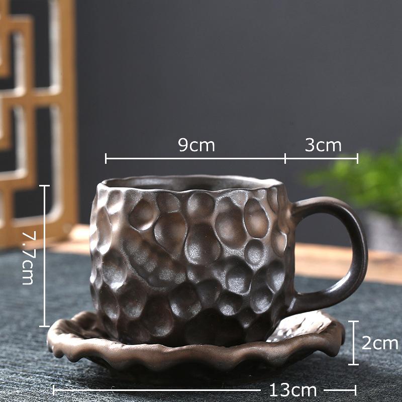 Classical Kiln Porcelain Mugs Hammer Pattern Cup Dining Table Coffee Mug Milk Cups Afternoon Tea Teacup Fruits Juice Container