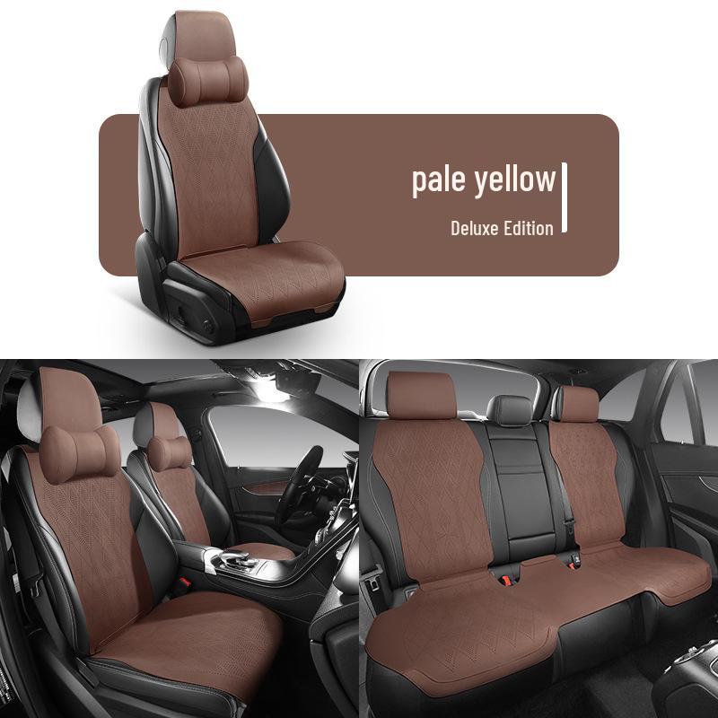 Universal Suede Car Seat Cushion for Four Seasons - Fit for Corolla, Bora, Lavida (Five-Seat, Half-Wrap Style)