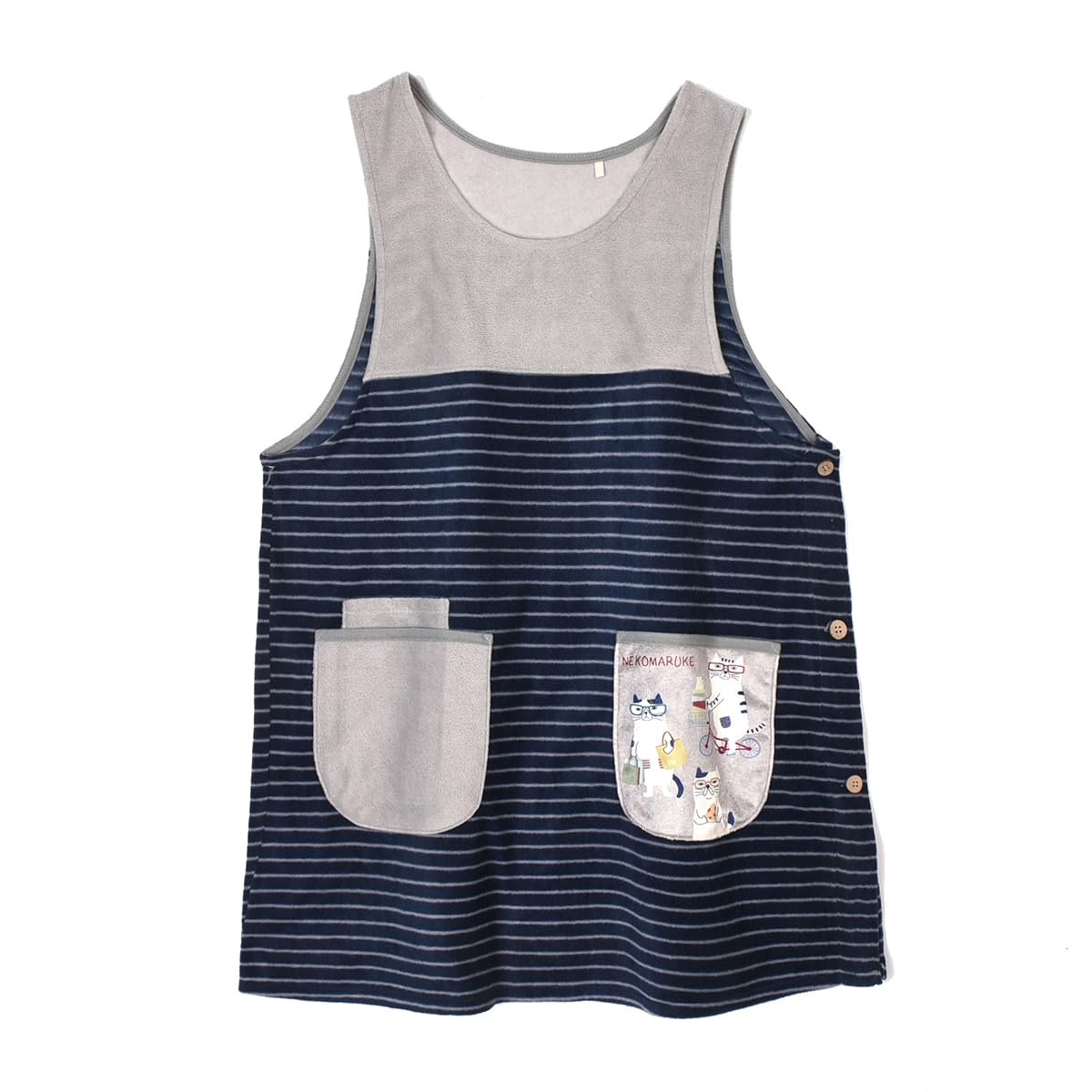 

Fleece Fleece Side Button Character [Kusuguru Japan] Apron, Apron, Navy, M-L