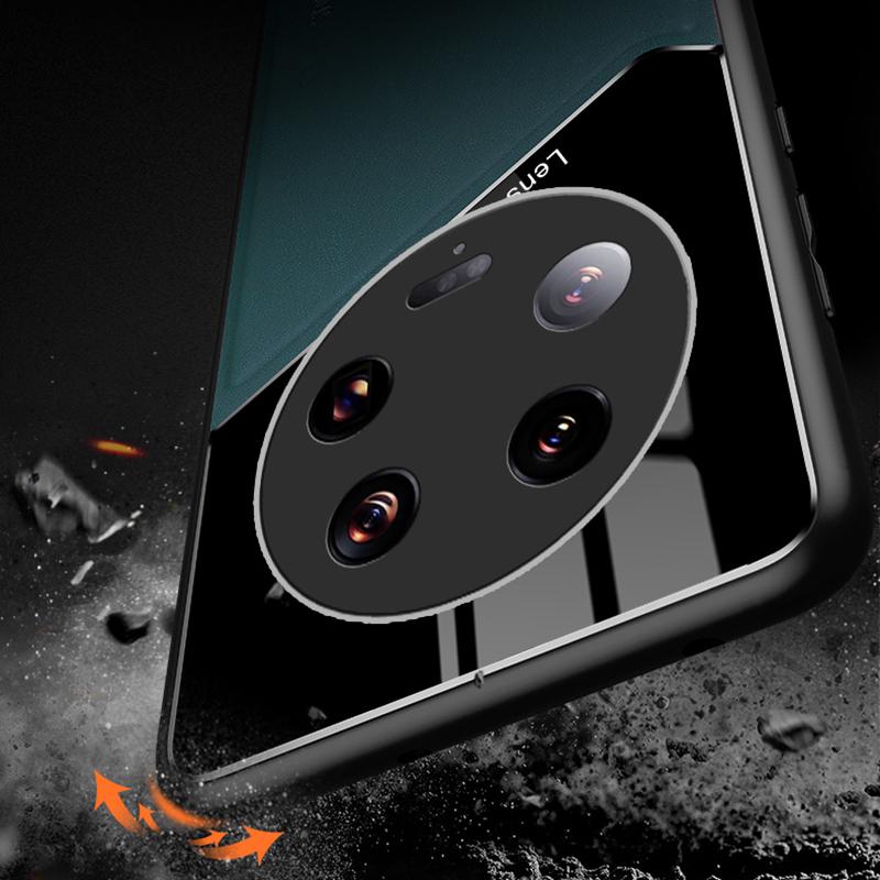 For Xiaomi 13 Ultra Protective Cover PU Leather Coated TPU+PC Phone Case with Car Mount Metal Sheet