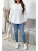 Plus Size Women's Seasonal Fashion Plaid Pullover Sweatshirt