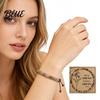 Natural Wood Bracelet Boho Bead Wooden Flat Beads Adjustable Friendship