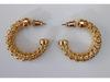 Vintage European-Style Minimalist Hoop Earrings with Retro Mid-Century Design