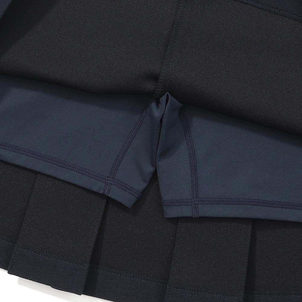 MALBON GOLF Back Pleated A-Line Skirt Navy (Woman)