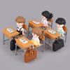 1 Satz 1:12 Puppenhauszubehör Miniatur Schreibtische Stühle Modell Klassenzimmer Dekoration Spielzeug Essen Geschirr Ornament