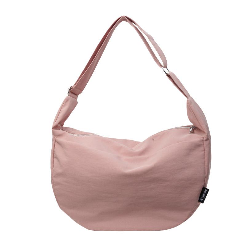 

Большая вместительная сумка для подмышек в форме полумесяца, однотонная оксфордская сумка через плечо