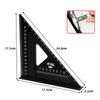 7 Inch Aluminum Precision T Square Protractor Marking Gauge Carpenter Square Measuring Layout Tool Metal Triangle Ruler