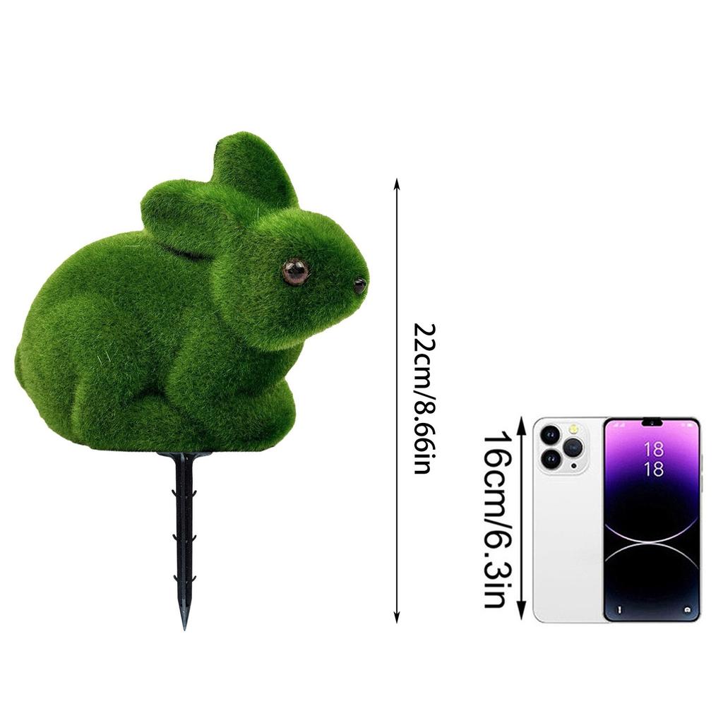 Kaninchenförmige Pflanzen, künstliche Grünpflanzen, geeignet als Osterdekoration für die Veranda im Innen- und Außenbereich.