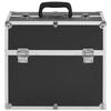 VidaXL Mallette à maquillage 37x24x35 cm Noir Aluminium