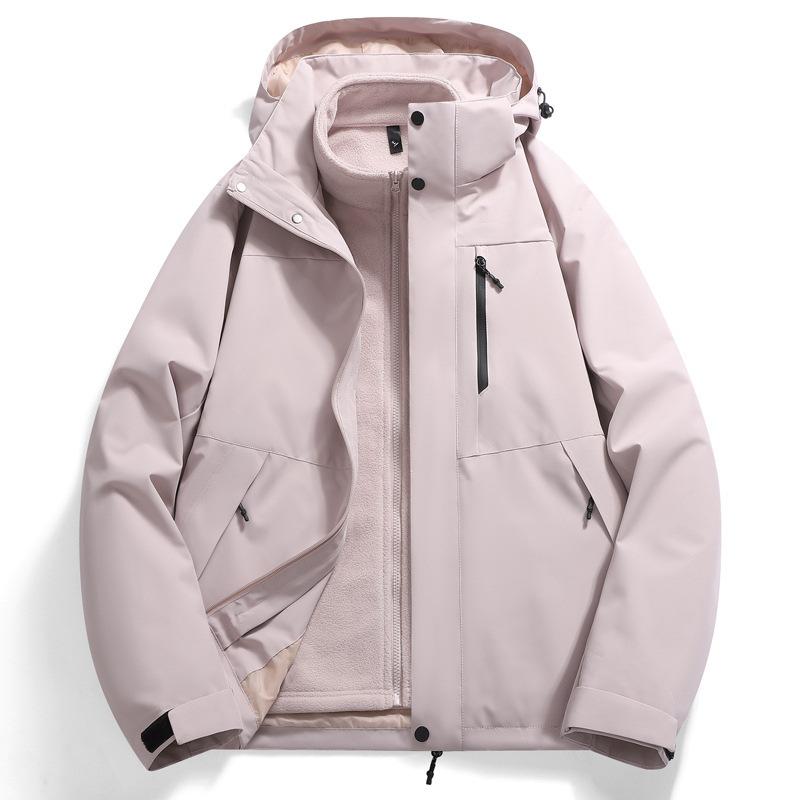 New Outdoor Jacket Three-in-one Detachable Outdoor Fleece Autumn and Winter Windproof Waterproof Warm Jacket