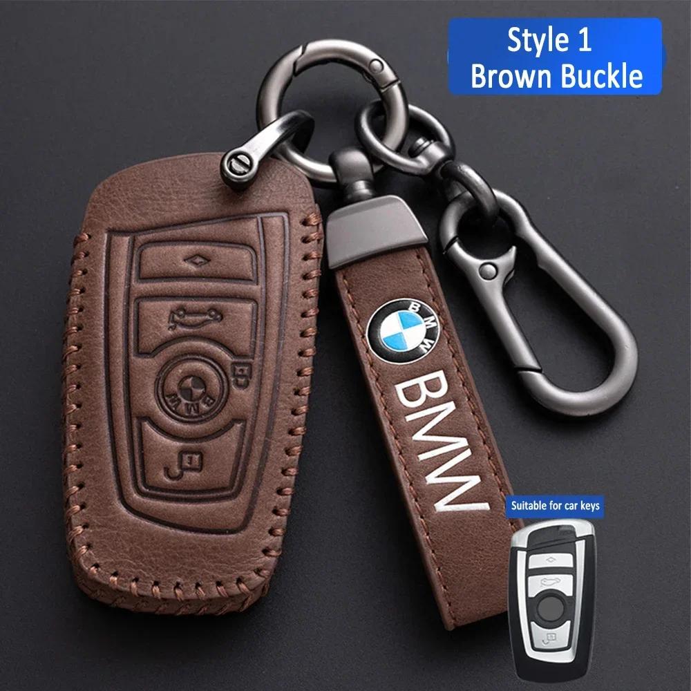 

Автомобильная наклейка Горячая 2025 Кожаный чехол для ключей автомобиля Держатель брелка Защитная крышка Для BMW E90 E60 E70 E87 1 3 5 6 Серии M3 M5 X1 X5 X6
