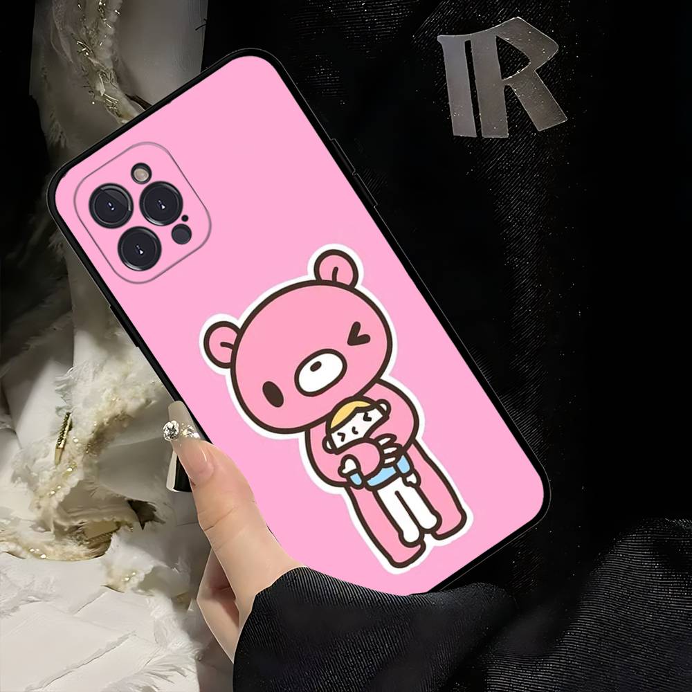 G-Gloomy-Bear-Cute Phone Case for iPhone 16 Pro Max 15 17 Plus 14 13 12 Mini 11 Black Cover