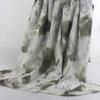 New Ink Print Floral Dress Fabric French Loose Halter Slimming Chinese Style Bubble Skirt Fabric Sewing for Clothes Dresses