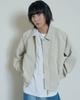 Inexcis Twill Nubuck Leather Bomber (Ivory)