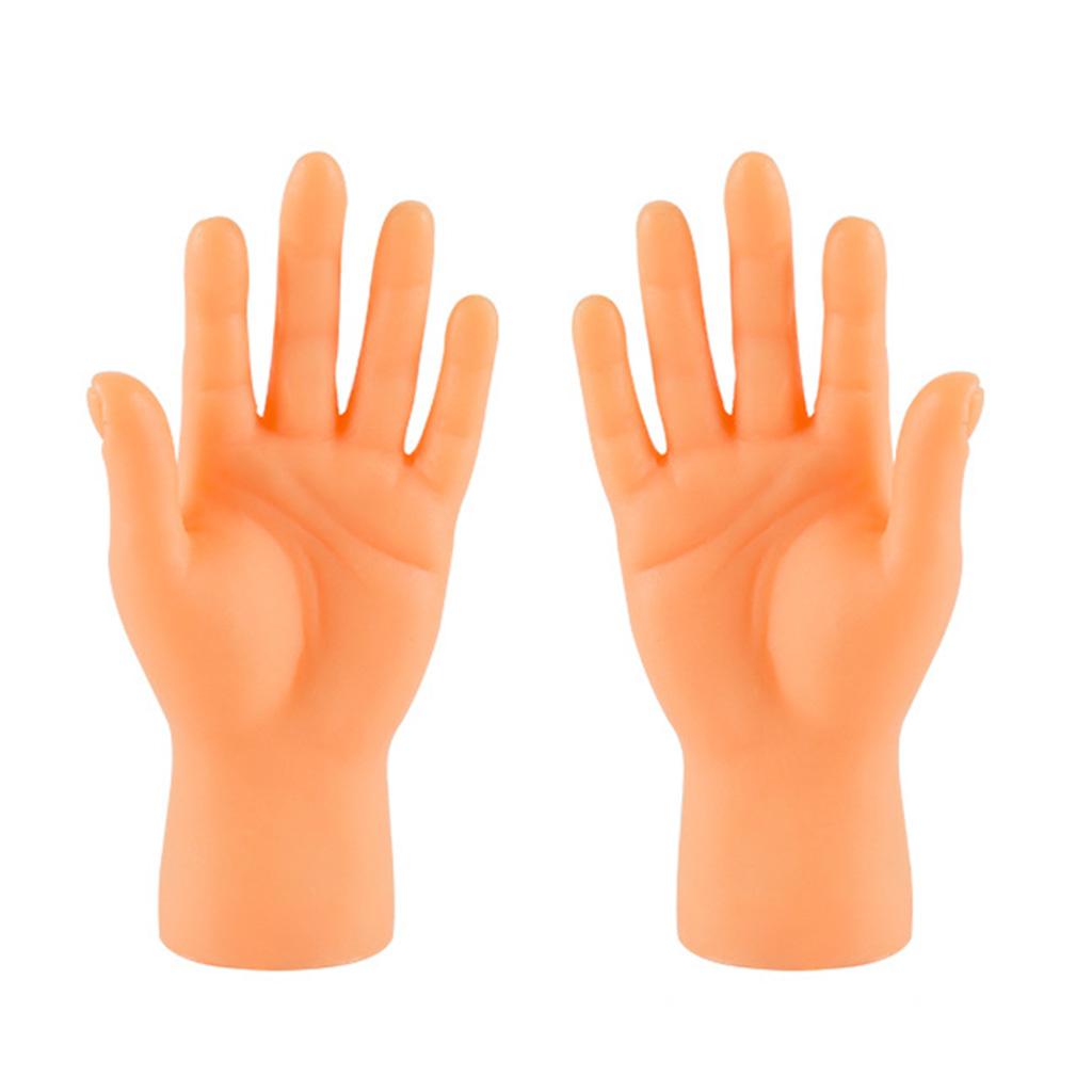 Flat HandStyle Funny Mini Hand Miniature Finger Puppet Left Right Hand Tiny Hand