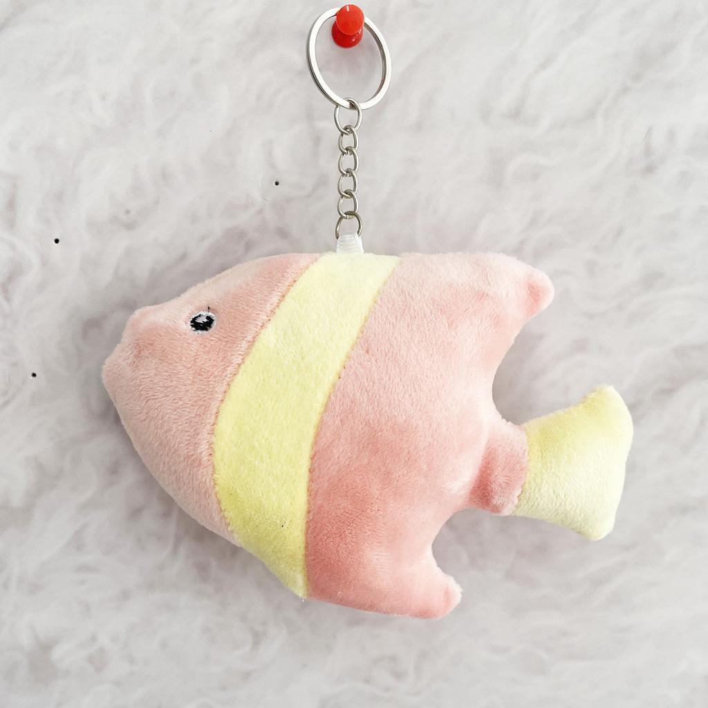 Plush Tropical Fish Keychain With Pp Cotton Filling For Kids And Adults