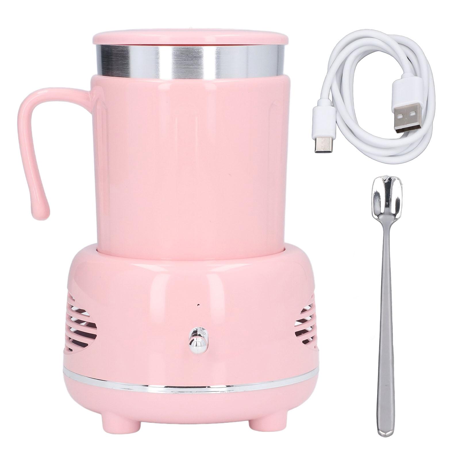 

Cooler Warmer Cup Easy Operation Fast Cooling Heating Aluminium Body Stable Nonslip Coffee Warmer L розовый