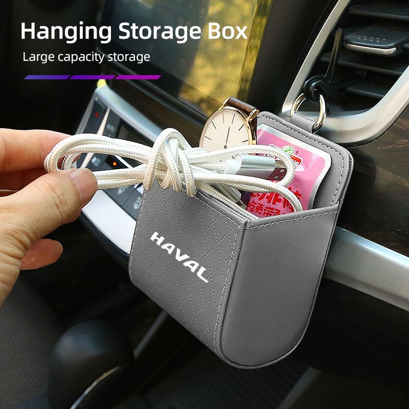 Car Air Outlet Storage Hanging Box Small Object Organizer Case For Haval H6 Dargo M6 H9 H6S F7 F7X Jolion X DOG XY H2 H3 H5 H7