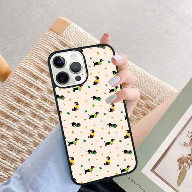 

Cartoon Dachshund Sausage Dog Phone Case For iPhone 17 Air 16 15 14 plus 12 13 Pro max Bumper Shell Cover coque iPhone 17