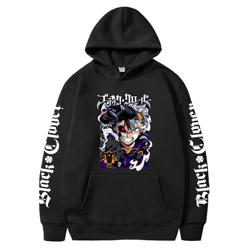 

Anime Black Clover Asta Graphic Printed Hooded Men Women Manga Hoodies Casual Loose Sweatshirt Harajuku Unisex Streetwear Tops 3XL