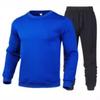 Mens Casual Sportswear Set Long Sleeve Hooded Top Full Length Pants Cotton Blend Comfort Fit