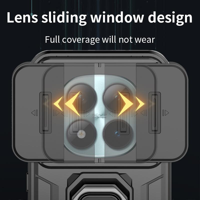 Armor Funda für POCO M8 / M8 Pro 5G Hülle Schiebbarer Kamera-Ringständer Schutz Rückseite Stoßfest Capa