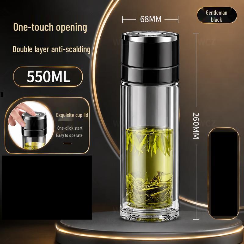 Zhimei Global Double-Layer Insulated Glass Tea Infuser Bottle