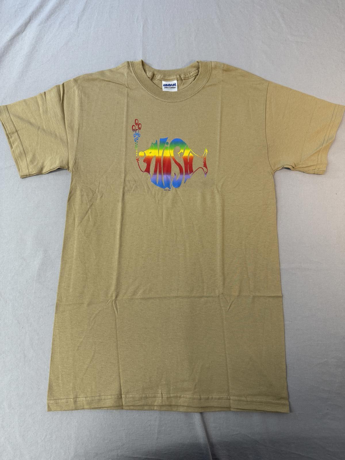 Phish T-shirt - Classic Phish Fish Logo Rainbow Tan 2007 S XL