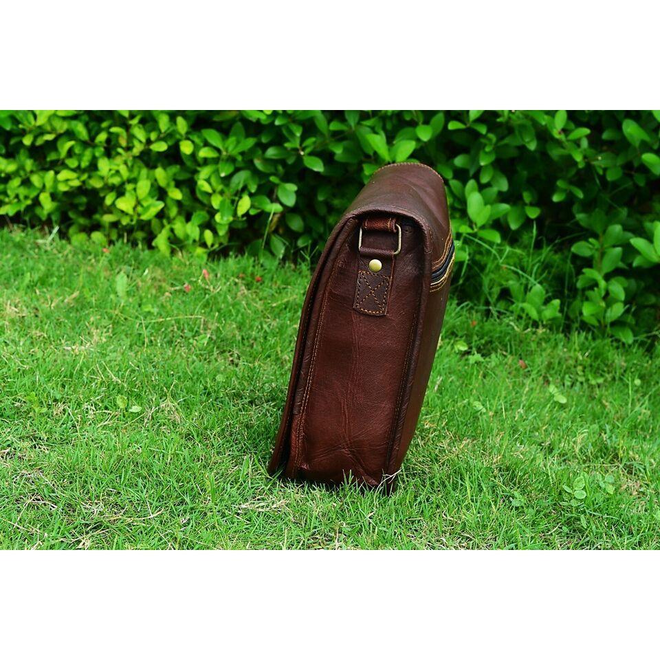 Messenger Crossbody I-pad Мужская повседневная сумка из натуральной козьей кожи с полным — фото 5