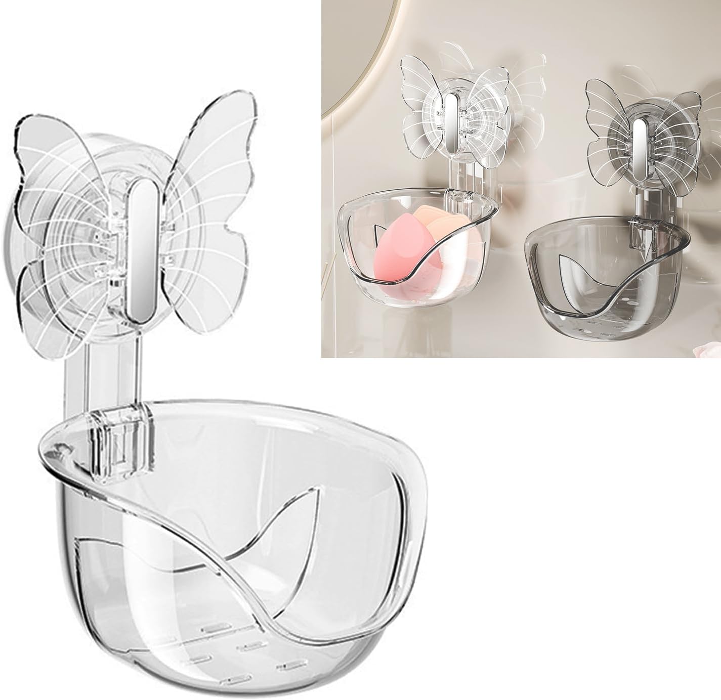 

Стеллаж для хранения в ванной, ящик для хранения без отверстий, настенная раковина с присоской для ванной, стеллаж для хранения косметики чистый