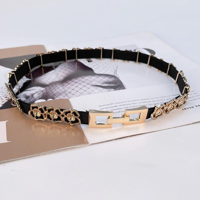 Slim Belt Waist-hugging for Women's Fashionable Simple and Versatile Decoration with Dress Accessories Skirt Summer Elastic Elastic Waist Seal