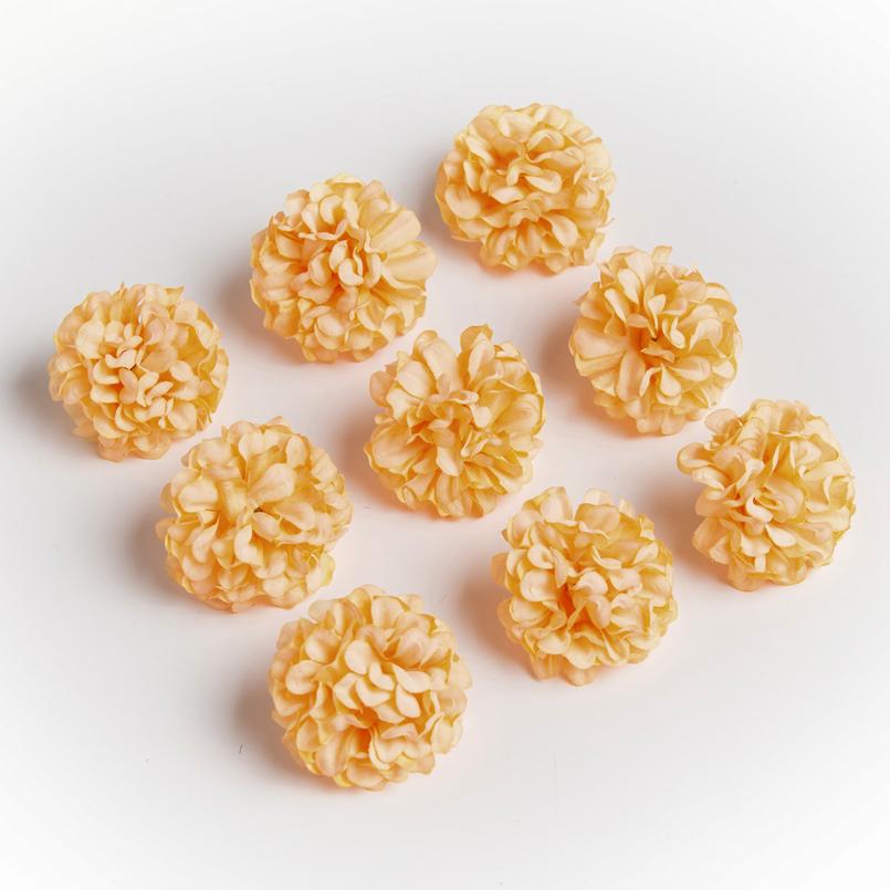 Artificial Flowers Ball Material Silk Carnation Wedding festival Decorative Wreath Home vase table Bride Brooch DIY gift props